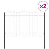 Garden Fence Grey 3.4 x 1.2 m Powder-coated steel 3334031