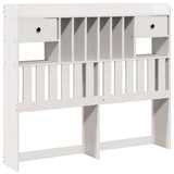 Headboard with Storage White 135 cm Solid Wood Pine 855515