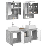 Bathroom Cabinet Set 5 pcs Concrete Grey Engineered Wood 3406402