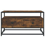 TV Cabinet Smoked Oak 80x35x45 cm Engineered Wood 826312