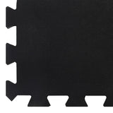 Rubber Floor Tile Black 12 mm 100x100 cm 155673