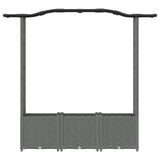 Raised Bed with Trellis and Roof Light Grey 164 x 40 x 142 cm 42032579