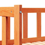 Pull-out Day Bed Wax Brown 203.5 x 164 x 66 cm Solid Pine Wood 867844
