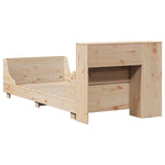 ZNTS Bed Frame without Mattress 100x200 cm Solid Wood Pine 3323782