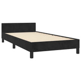 Bed Frame without Mattress Black 90x190cm Single Velvet 349904