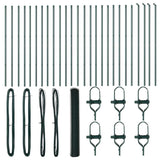 Fence with Posts Green 1.2 x 50 m PVC-coated steel 3352713