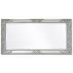 ZNTS Wall Mirror Baroque Style 100x50 cm Silver 243681