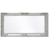 ZNTS Wall Mirror Baroque Style 100x50 cm Silver 243681