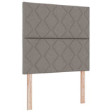 Box Spring Bed with Headboard Taupe 100 x 200 cm Fabric 3339676