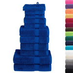 12 Piece Premium Towel Set SOLUND Blue 600 gsm 137572