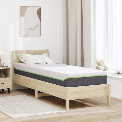 Mattress White and Grey 80 x 200 cm Pocket Spring 4106360