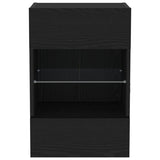 ZNTS LED TV Cabinet Black Oak 40x30x60,5cm cm Engineered Wood 863096