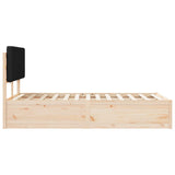 Bed Frame with Upholstered Headboard Black 140 x 200 cm 3398161
