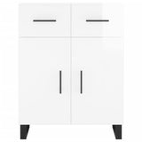 Sideboard High Gloss White 69.5x34x90 cm Engineered Wood 828006