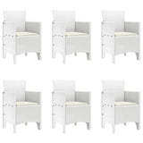 Garden Dining Set 7 pcs White Polypropylene 3378726