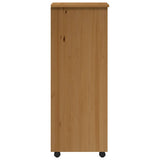 Rolling Cabinet with Drawers MOSS Honey Brown Solid Wood Pine 355894
