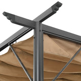 Pergola with Retractable Roof Taupe 3x3 m Steel 180 g/m 312227