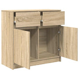Sideboard with Drawer Sonoma Oak 80x34x76 cm Engineered Wood 861537