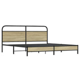 Metal Bed Frame without Mattress Sonoma Oak 183x213 cm 3318685