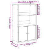 Highboard Grey Sonoma 62x32x103.5 cm Engineered Wood 834218