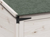 Garden Shed with Roof White 59 x 56 x 113.5 cm Solid Fir Wood 42033437