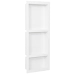 ZNTS Shower Niche with 3 Compartments Matt White 41x99x9 cm 151399