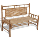 Garden Bench Natural Bamboo 120 cm wide Sturdy Garden Bench 41504