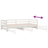Pull-out Day Bed without Mattress White 90x190 cm 814655