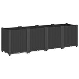 Garden Planter Black 160x40x53 cm PP 367858