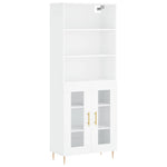 Highboard White 69.5x34x180 cm Engineered Wood 3189301