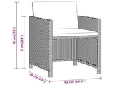 Garden Dining Set Beige, Cream White 3095501