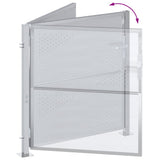 Garden Gate with Lock Silver 85 x 97 cm Stainless Steel 3402577