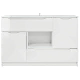 Sideboard High Gloss White 100 x 30 x 65.6 Engineered Wood 888791