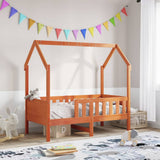 Kids' House Bed Frame without Mattress Wax Brown 80x160 cm Pine 850712