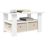 Coffee Table with Drawer White 77 x 55 x 42 cm Engineered Wood 8000412