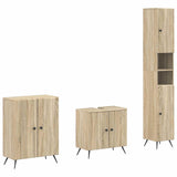 3 Piece Bathroom Cabinet Set BREDA Sonoma Oak Engineered Wood 3417479