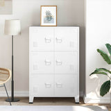 Storage Chest White Metal Medium Storage Chest Rectangular 339629