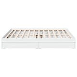 Bed Frame with Drawers without Mattress White 180x200 cm Super King 3280636