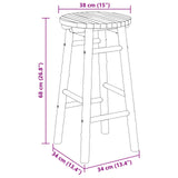 Garden Stool Natural 38 x 68 cm Bamboo 42028240