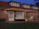 Retractable Awning Yellow and orange 450 x 300 cm Fabric 3330904