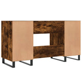 Desk Smoked Oak 140x50x75 cm Engineered Wood 829577
