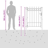 Fence Gate HORST 100 x 125 cm Metal Black Lockable 42034060