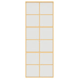 Sliding Door Gold 76x205 cm Frosted ESG Glass and Aluminium 155169