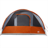 Camping Tent Tunnel 5-Person Grey and Orange Waterproof 4009424