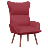 Armchair Wine Red 69 x 74 x 93 cm Artificial Leather 42001860