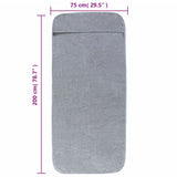 Beach Towels 2 pcs Grey 75x200 cm Fabric 400 GSM 362672