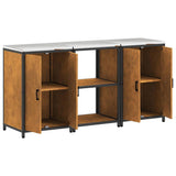 Kitchen Storage Set HATTEM 3 pcs Rusty Steel 3392700