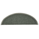 Stair mats 15 pcs 56 x 17 x 3 cm Non-Slip Dark Green 322360
