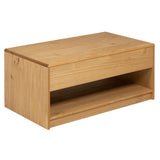 Coffee Table SAUDA Oak 99x55x45 cm Solid Wood Pine 377598