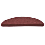 Stair Mats 15 pcs 56x17x3 cm Bordeaux Half Round 322372